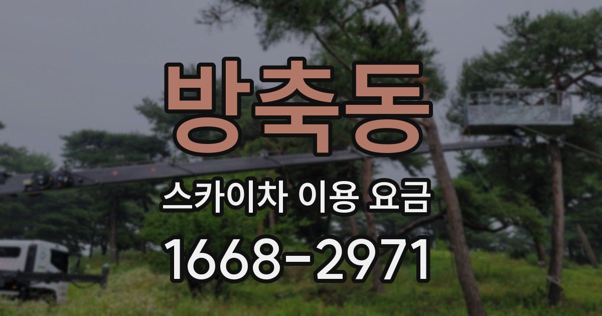 방축동 스카이차 이용 요금
