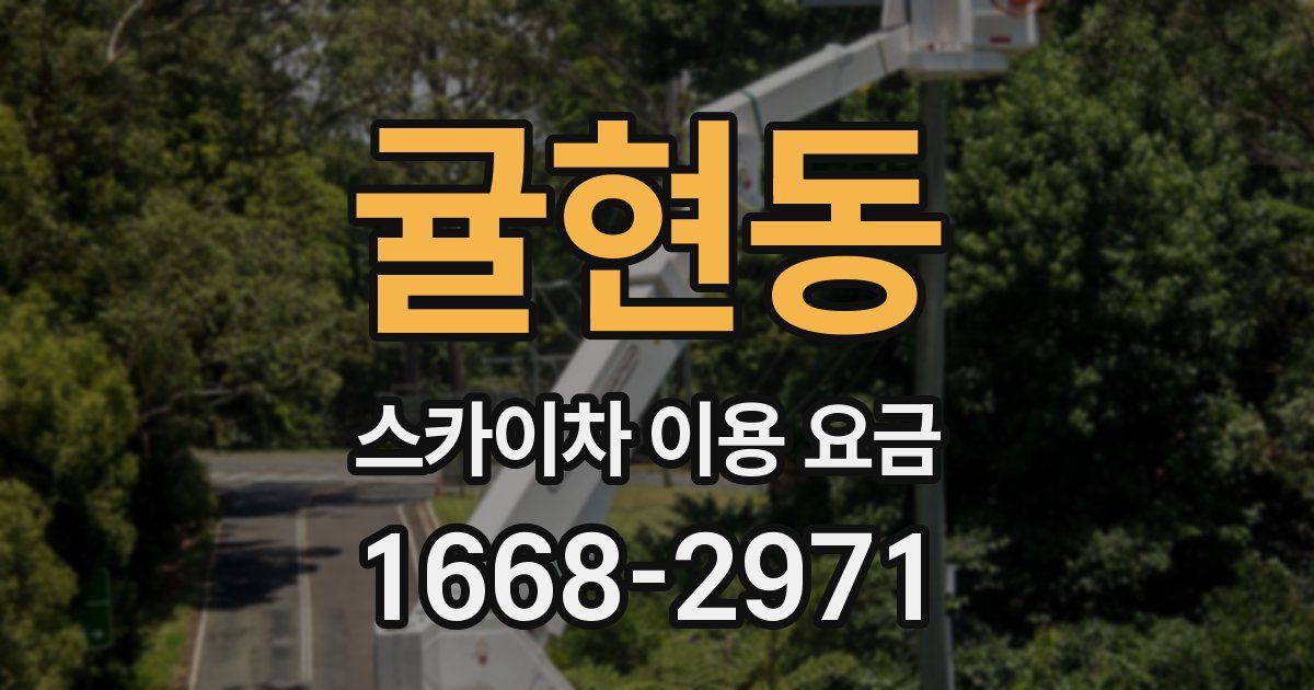귤현동 스카이차 이용 요금
