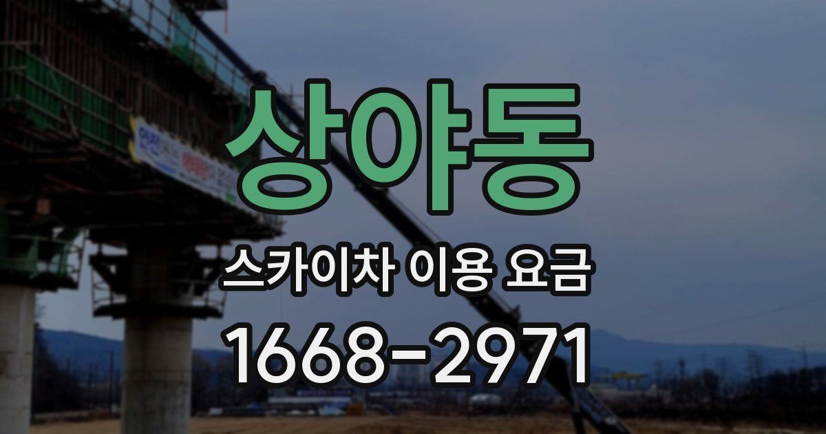 상야동 스카이차 이용 요금