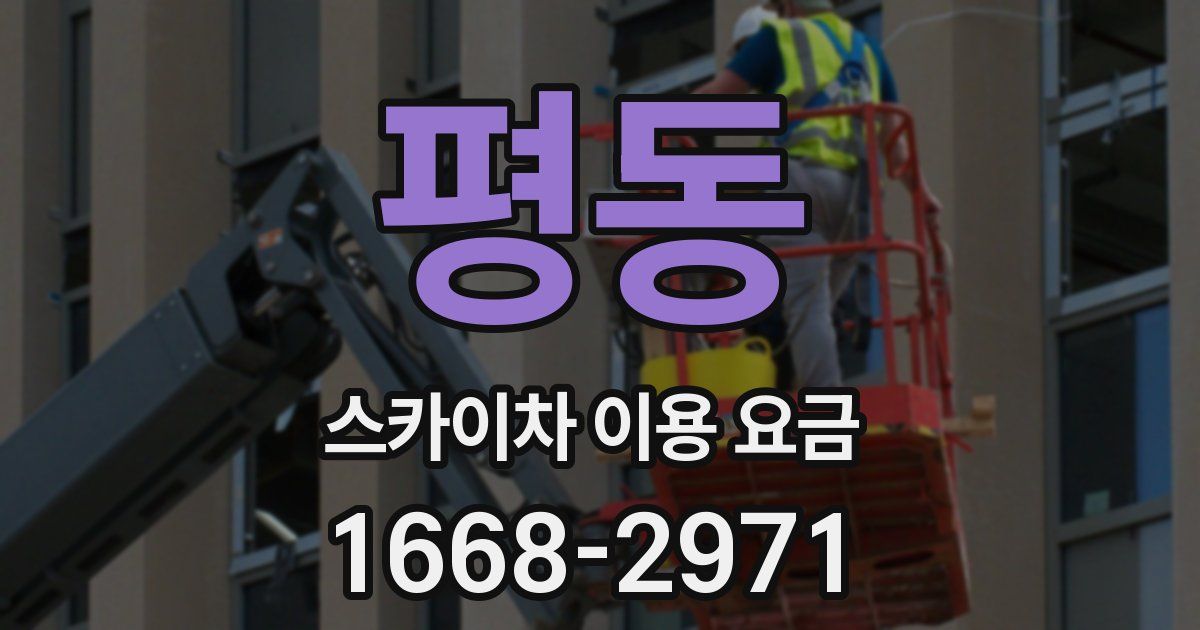 평동 스카이차 이용 요금