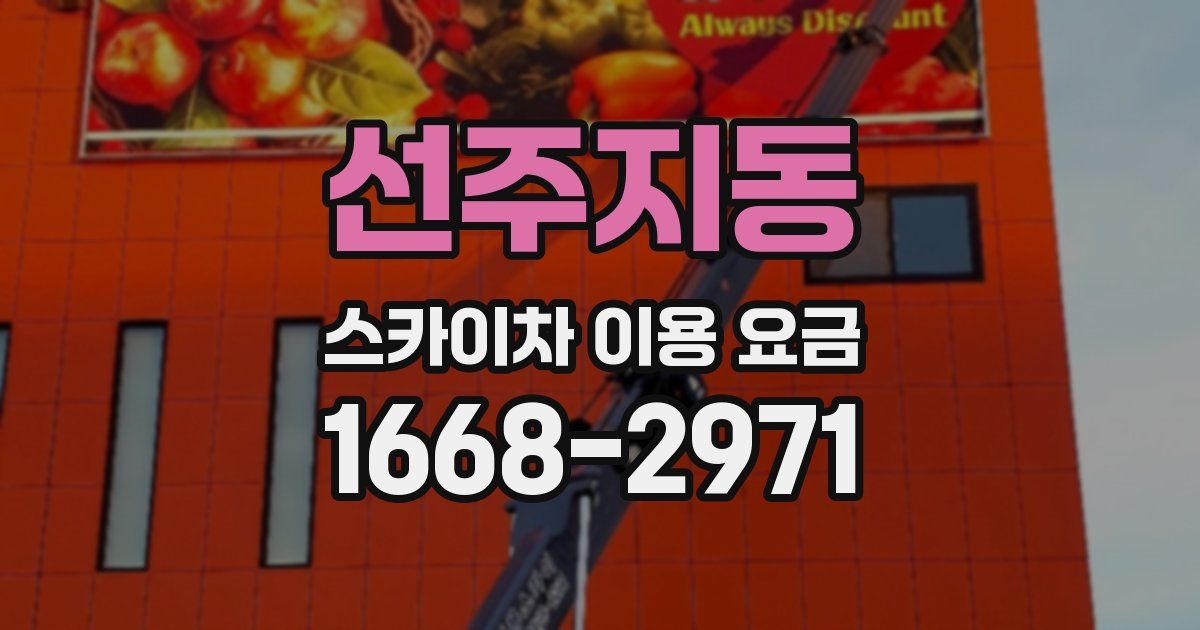 선주지동 스카이차 이용 요금