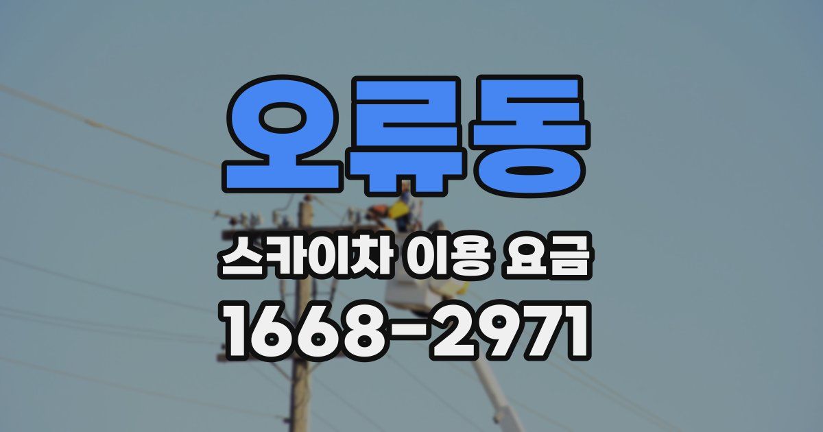 오류동 스카이차 이용 요금