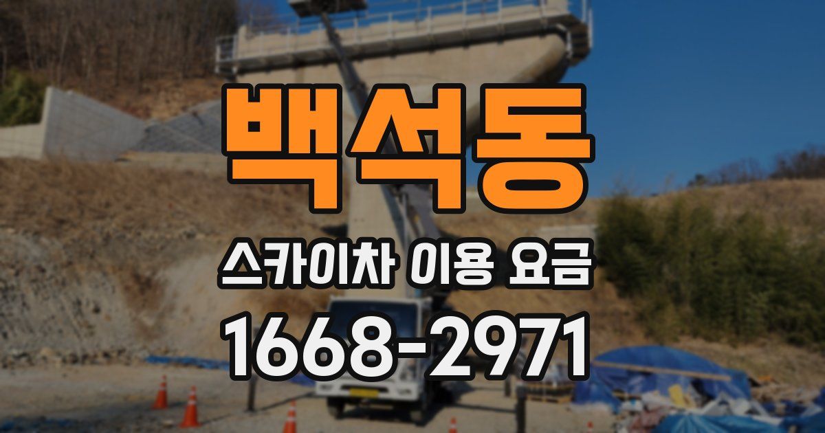 백석동 스카이차 이용 요금