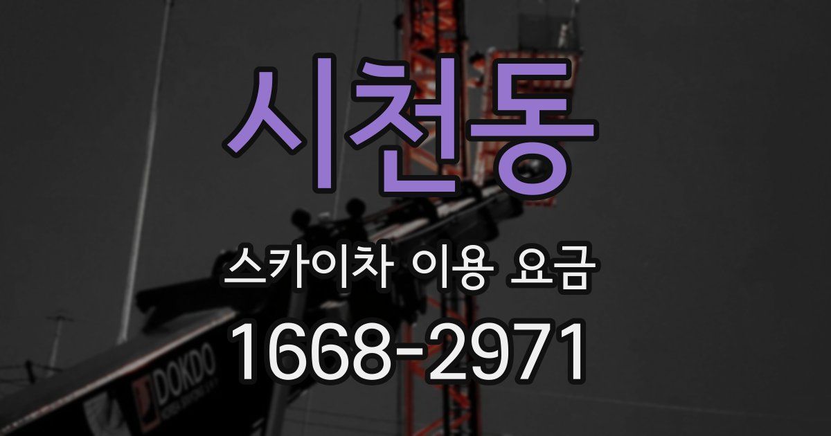 시천동 스카이차 이용 요금