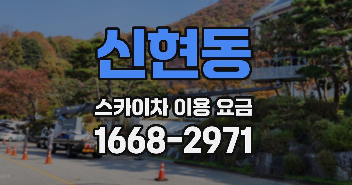 신현동 스카이차 이용 요금