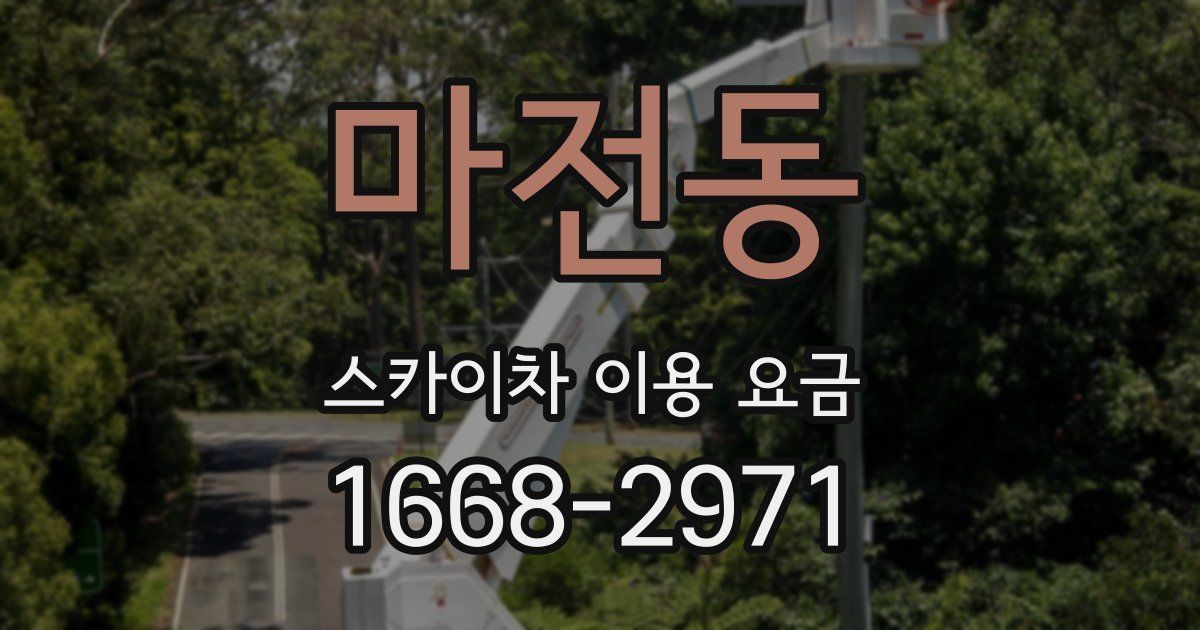 마전동 스카이차 이용 요금