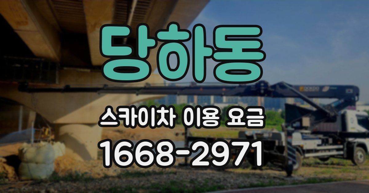 당하동 스카이차 이용 요금