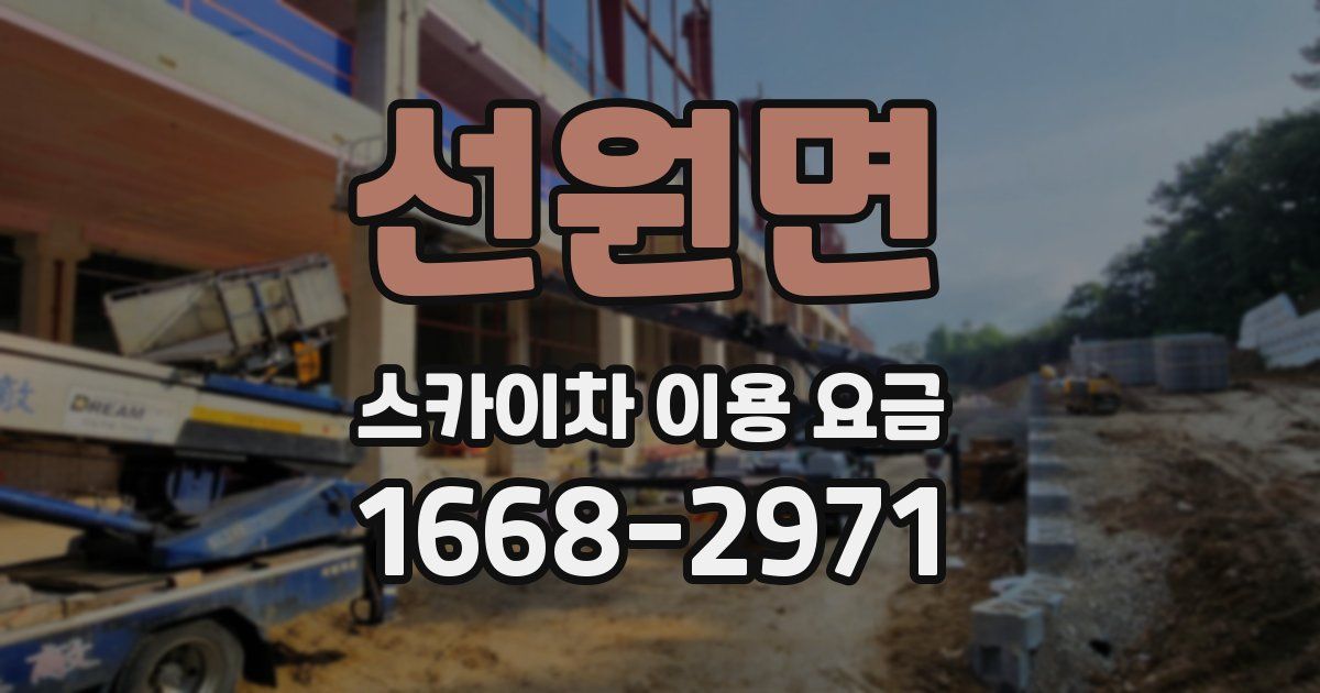 선원면 스카이차 이용 요금
