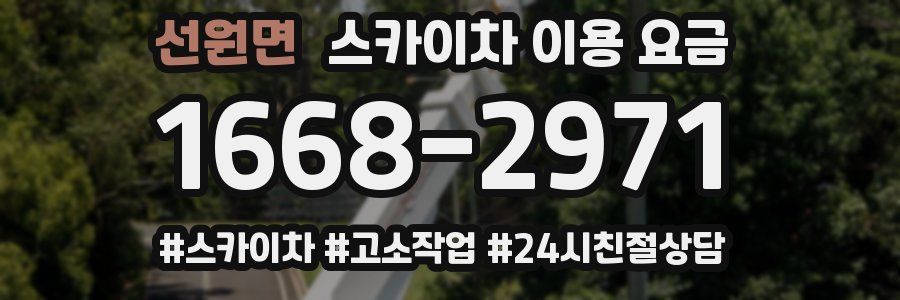 선원면 스카이차 이용 요금