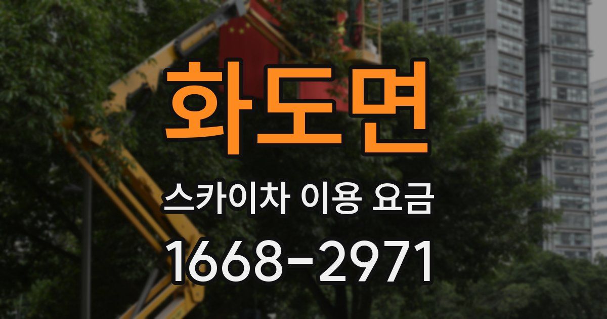화도면 스카이차 이용 요금