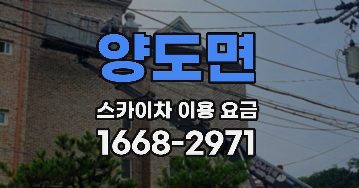 양도면 스카이차 이용 요금