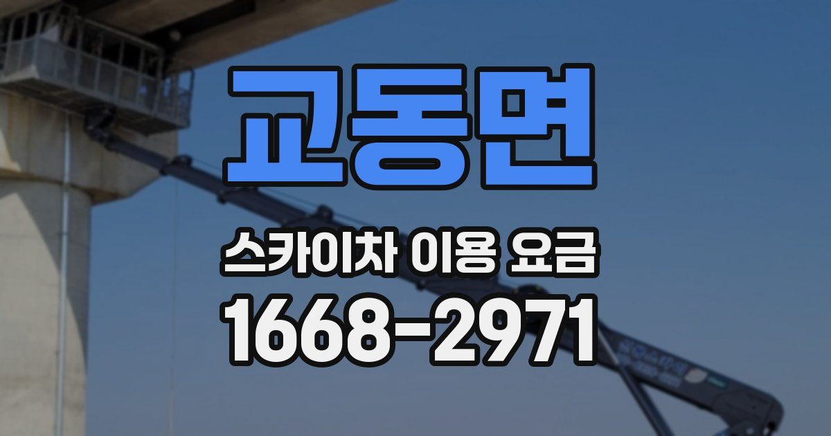 교동면 스카이차 이용 요금