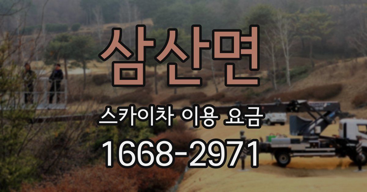 삼산면 스카이차 이용 요금
