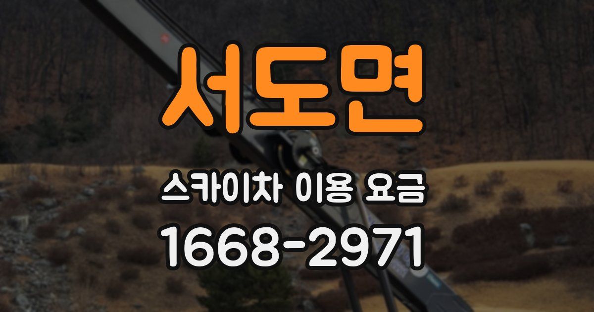 서도면 스카이차 이용 요금