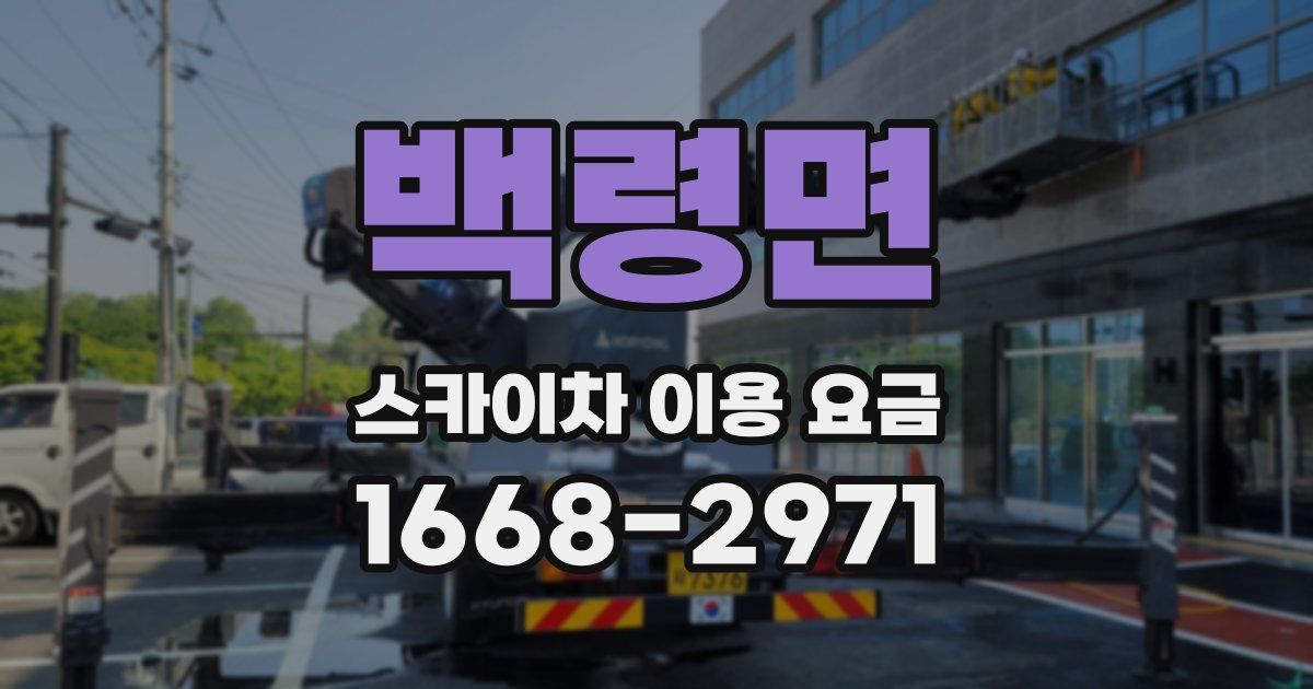 백령면 스카이차 이용 요금