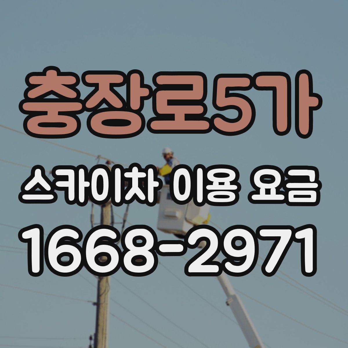 충장로5가 스카이차 이용 요금