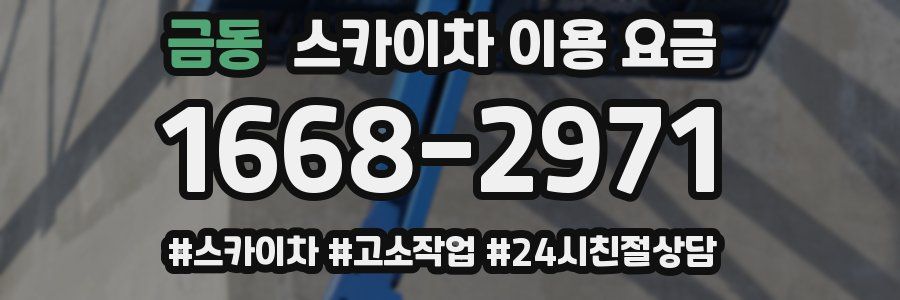 금동 스카이차 이용 요금