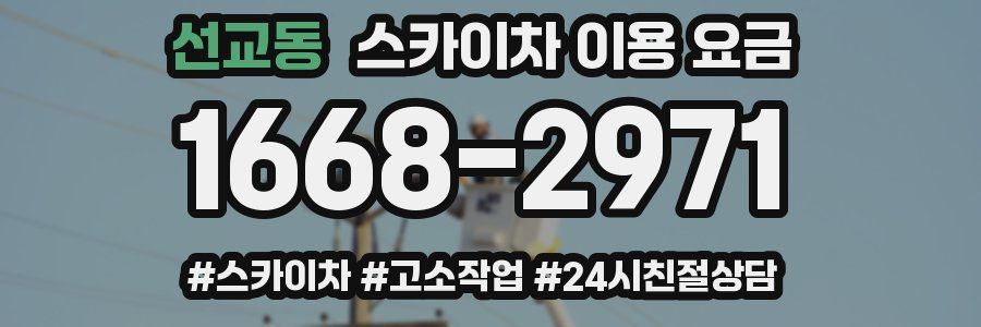 선교동 스카이차 이용 요금