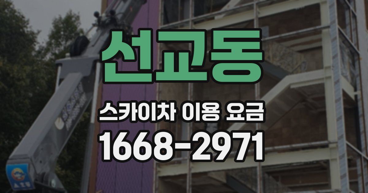 선교동 스카이차 이용 요금