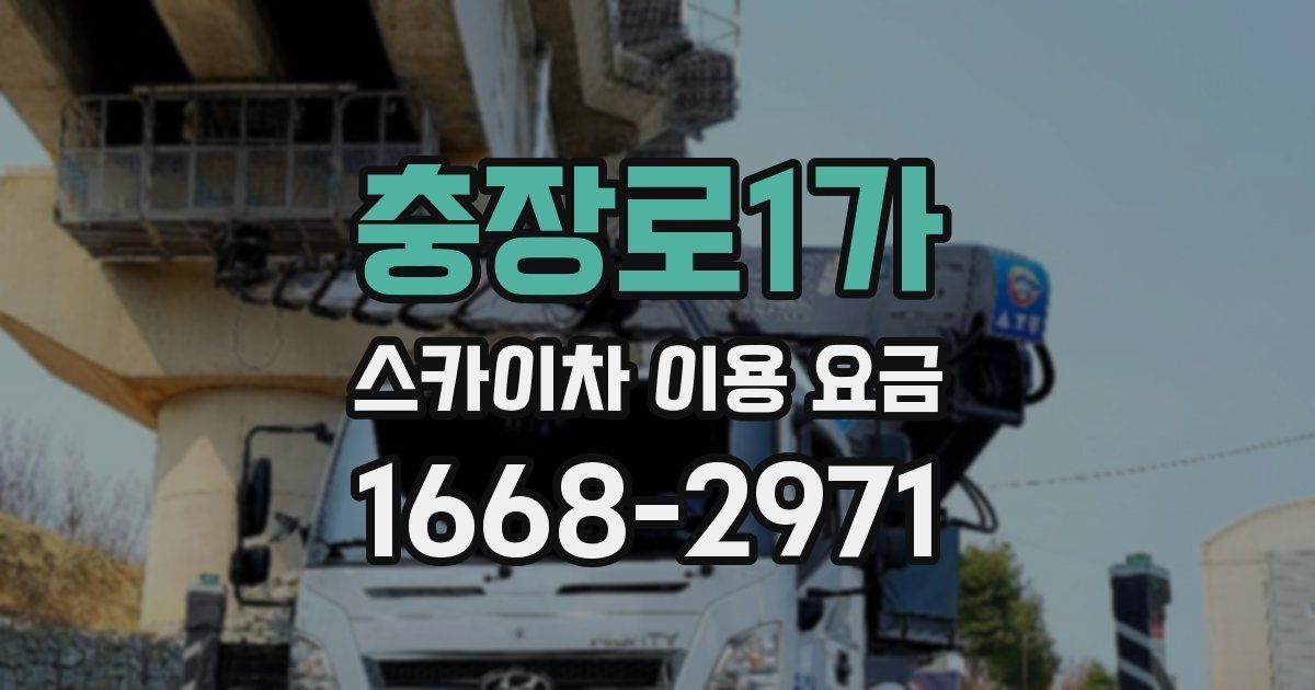 충장로1가 스카이차 이용 요금