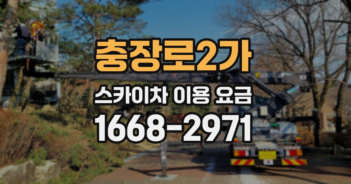충장로2가 스카이차 이용 요금