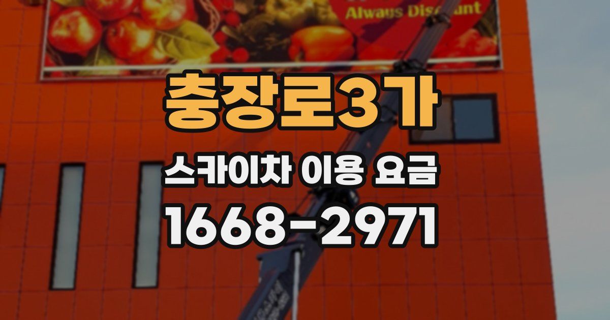 충장로3가 스카이차 이용 요금