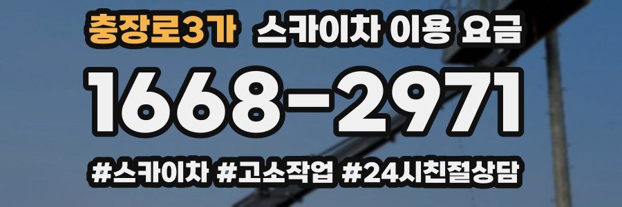 충장로3가 스카이차 이용 요금