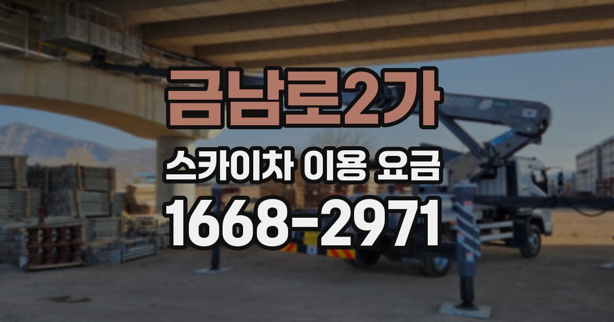 금남로2가 스카이차 이용 요금