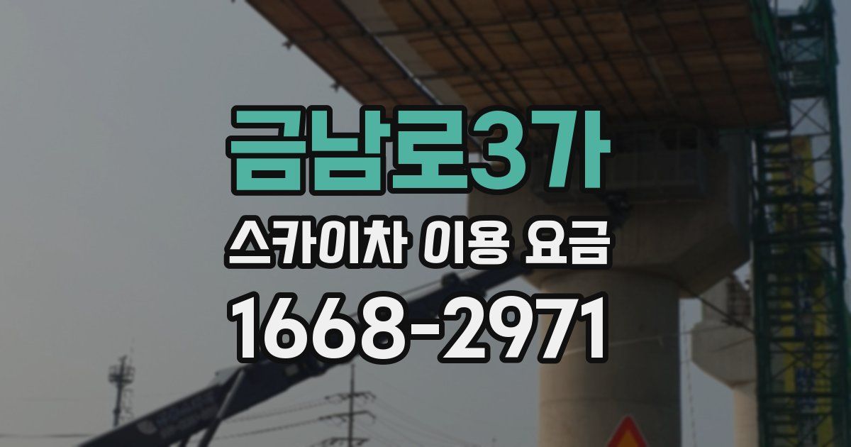 금남로3가 스카이차 이용 요금