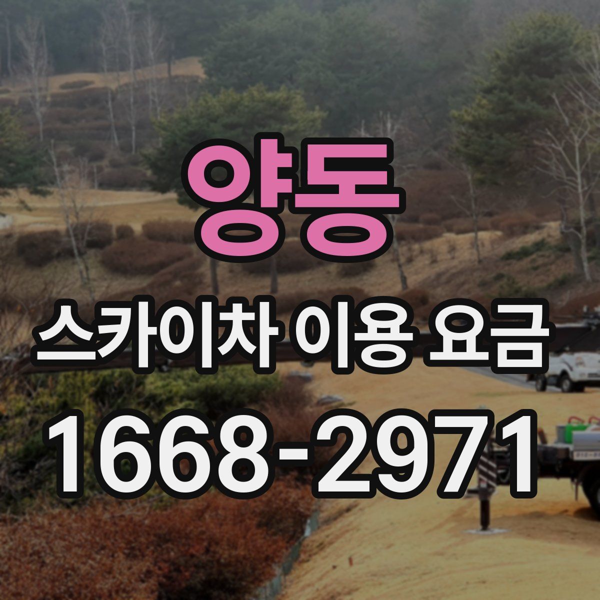 양동 스카이차 이용 요금