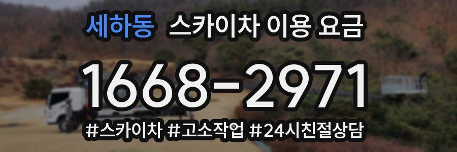 세하동 스카이차 이용 요금