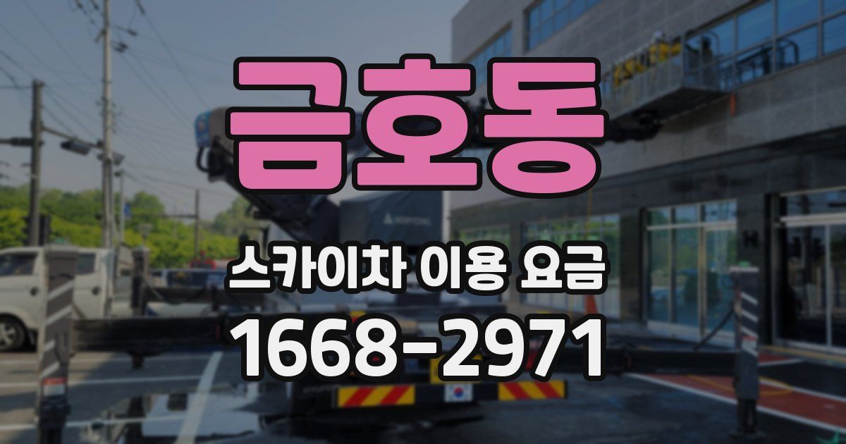 금호동 스카이차 이용 요금