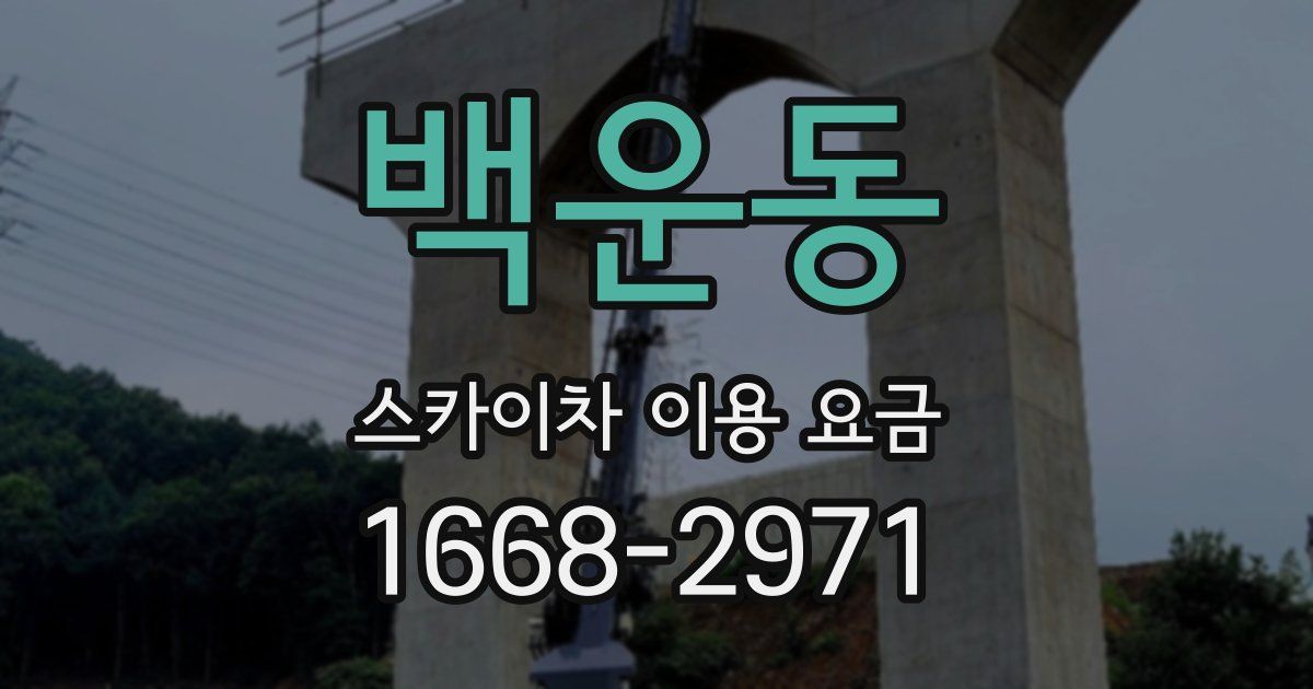 백운동 스카이차 이용 요금