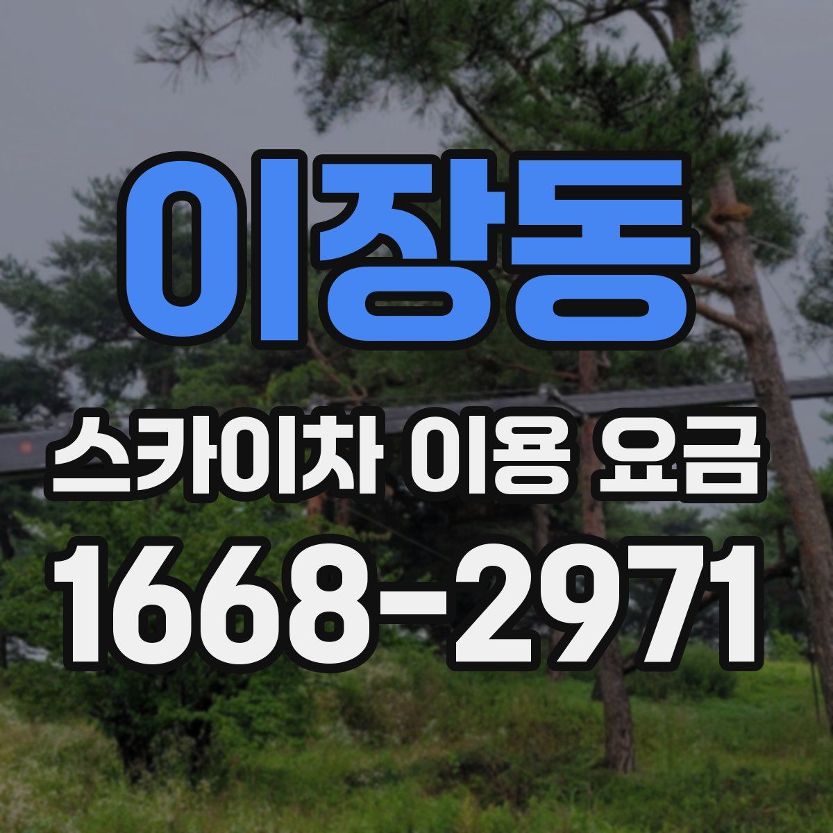이장동 스카이차 이용 요금