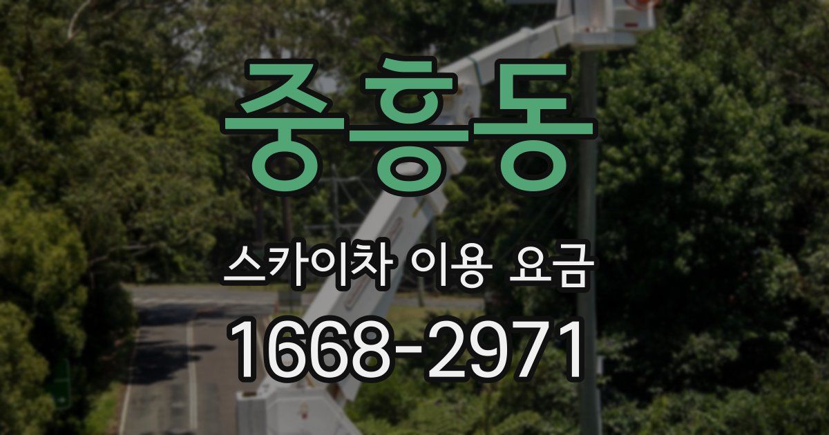 중흥동 스카이차 이용 요금