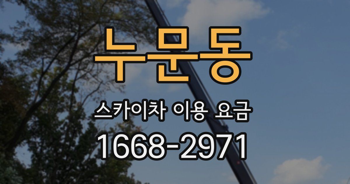 누문동 스카이차 이용 요금