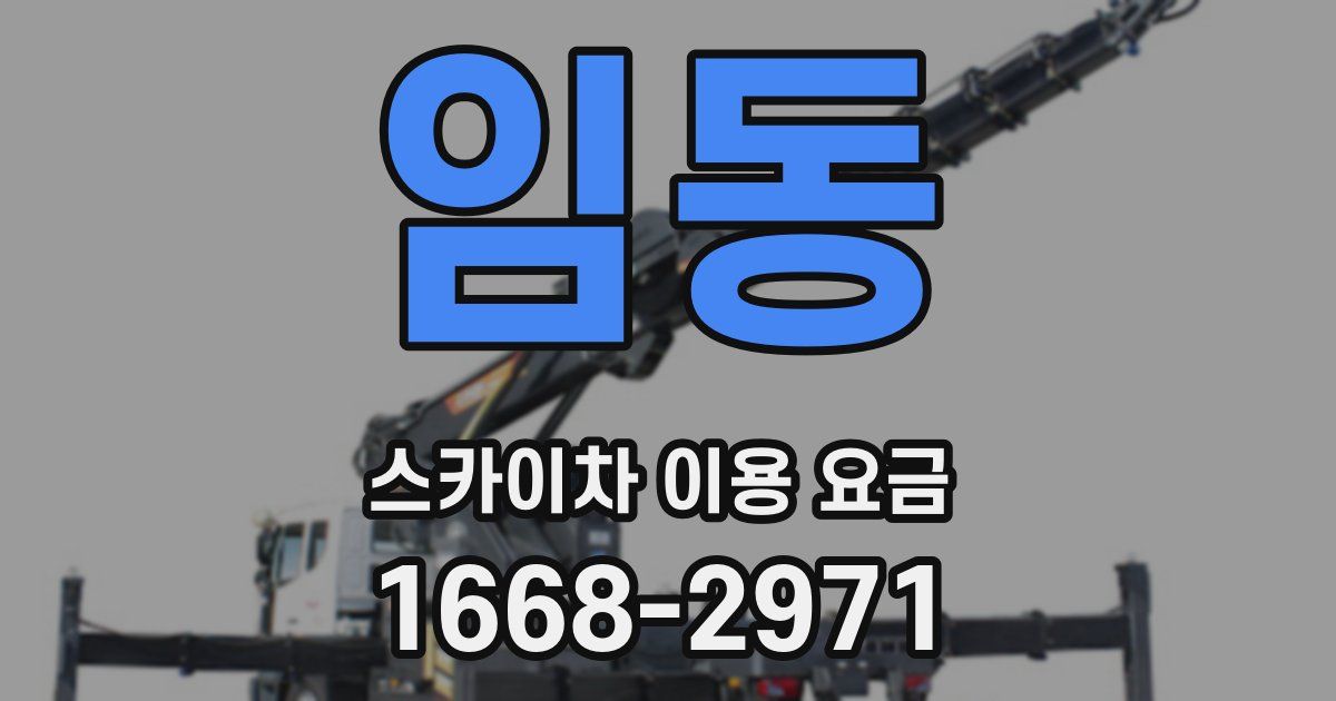 임동 스카이차 이용 요금