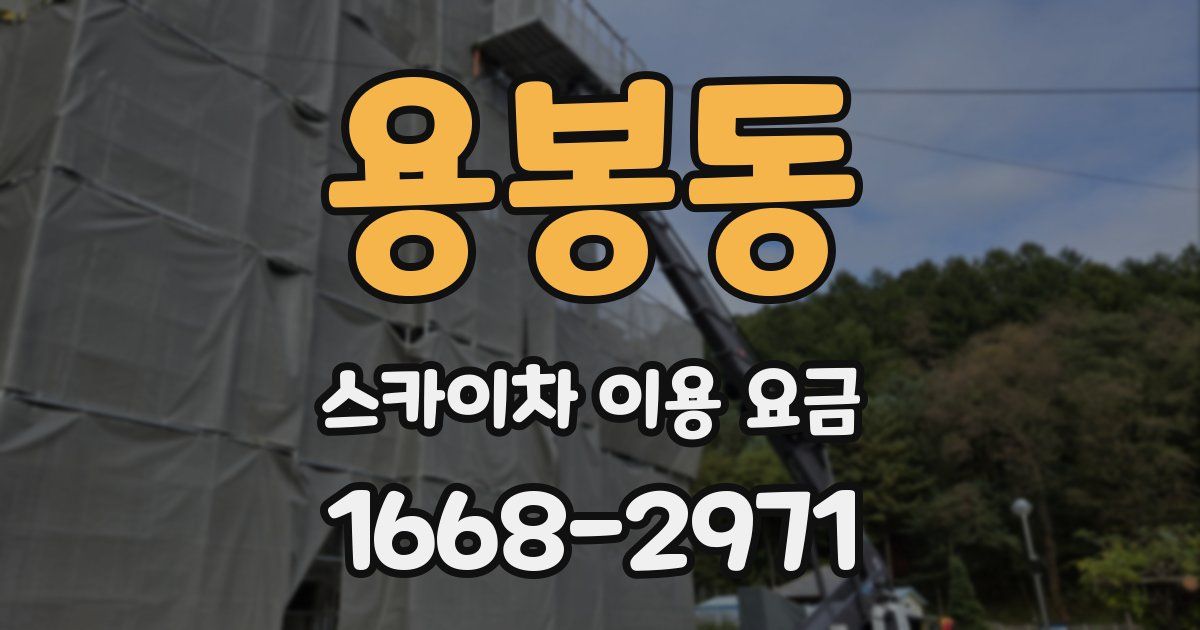 용봉동 스카이차 이용 요금
