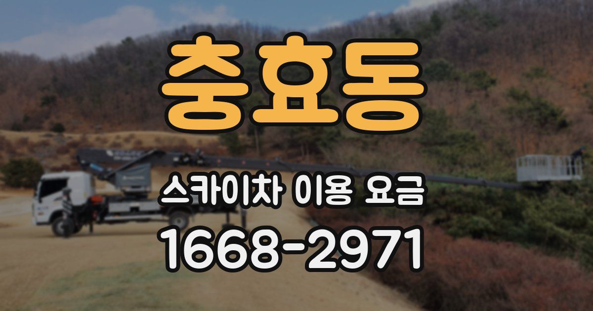 충효동 스카이차 이용 요금