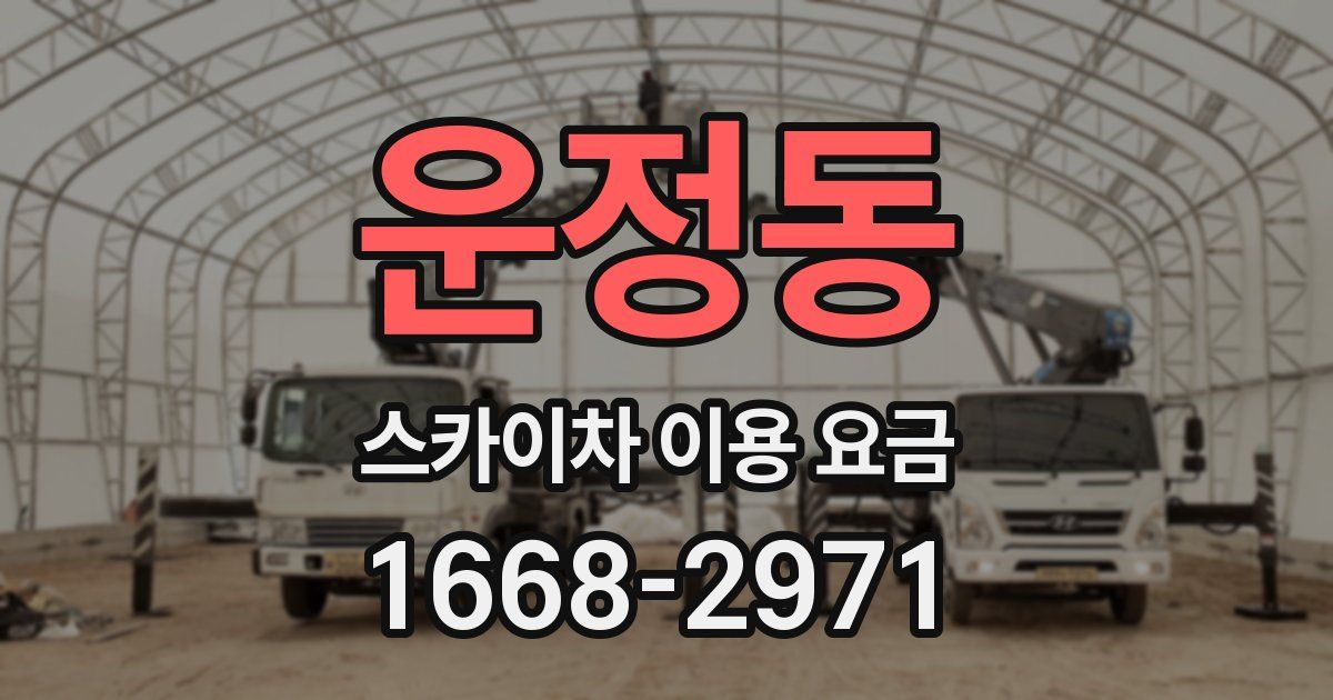 운정동 스카이차 이용 요금