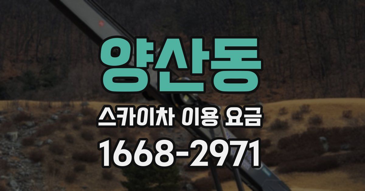 양산동 스카이차 이용 요금