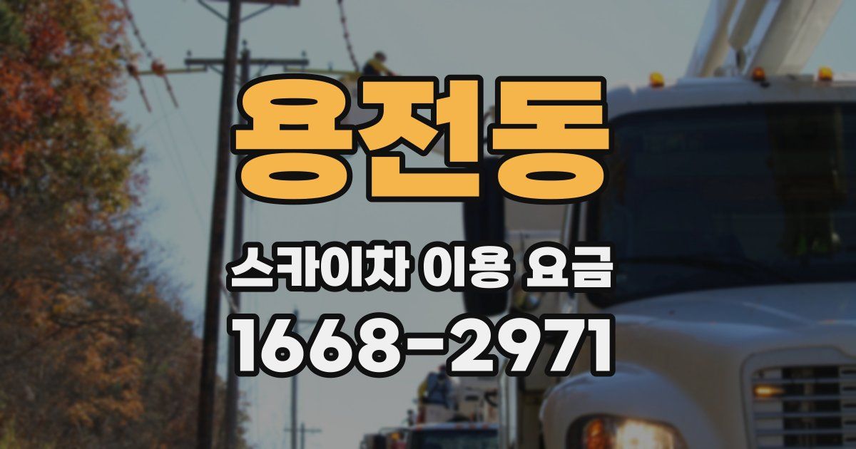 용전동 스카이차 이용 요금