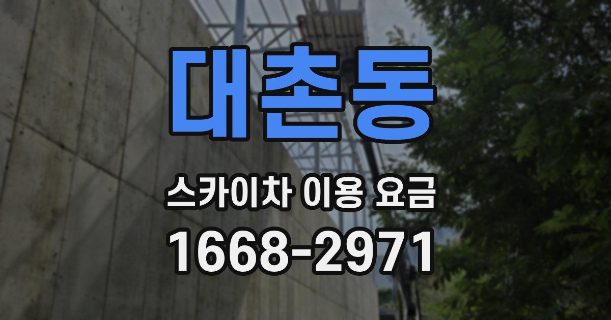 대촌동 스카이차 이용 요금