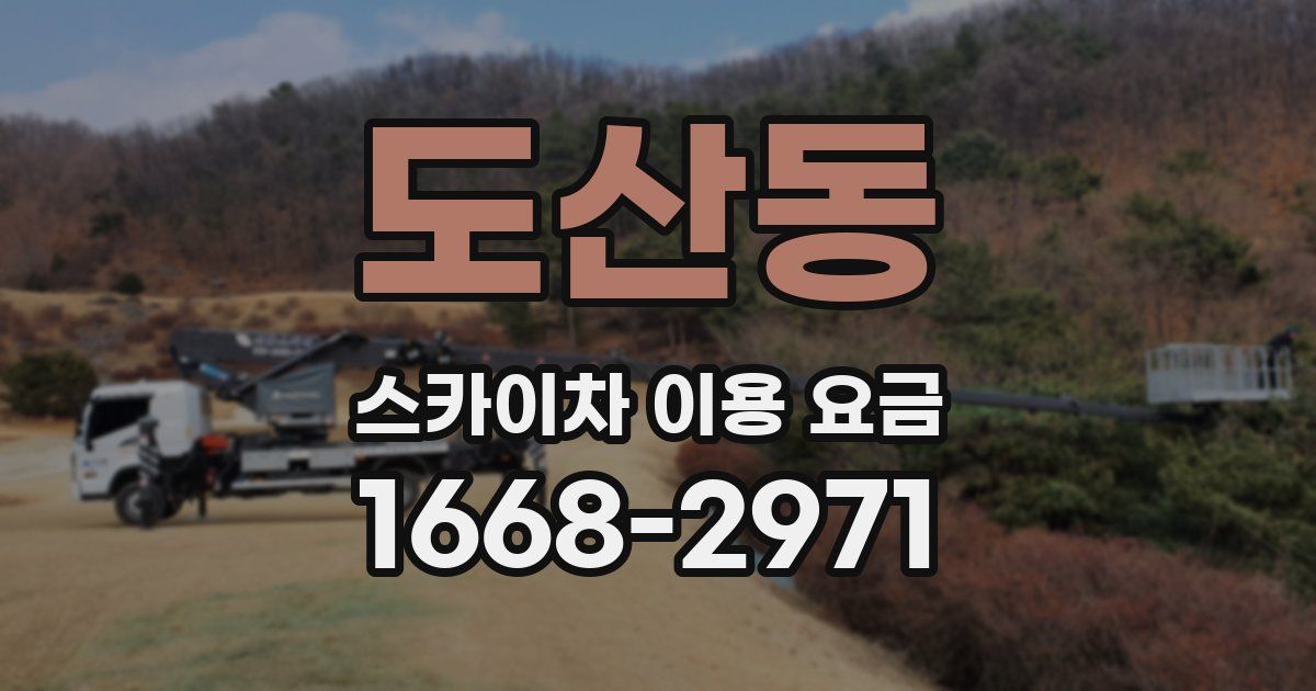 도산동 스카이차 이용 요금