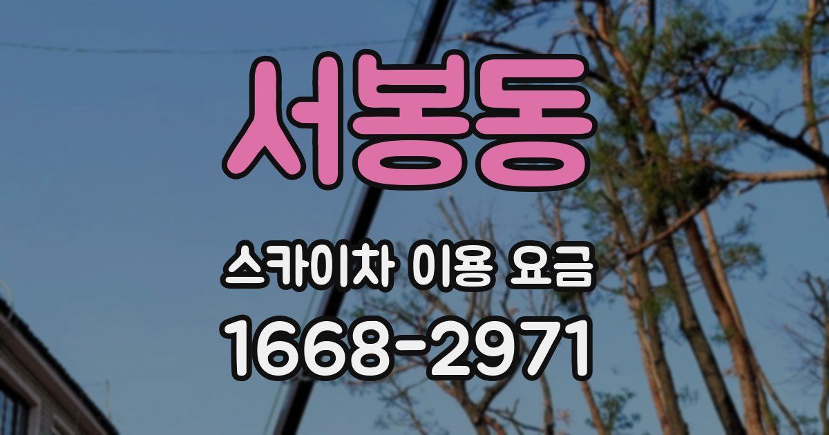 서봉동 스카이차 이용 요금