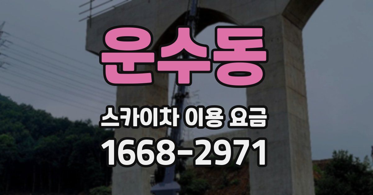 운수동 스카이차 이용 요금