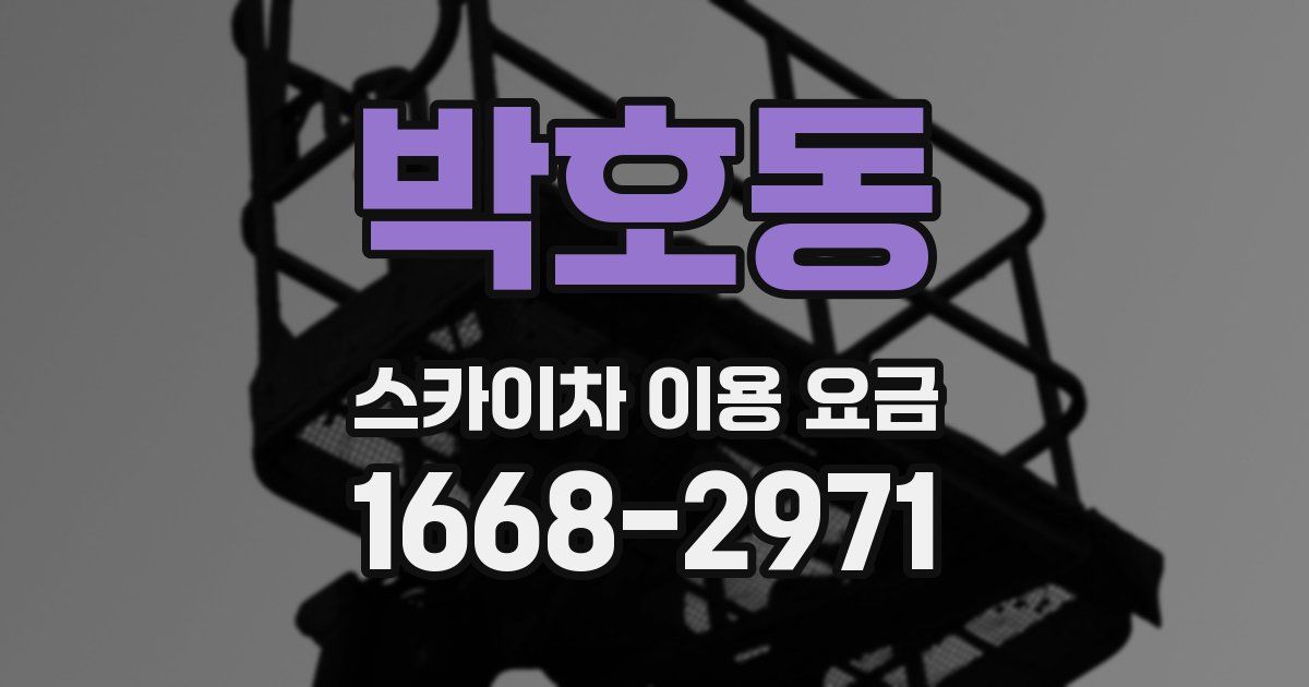 박호동 스카이차 이용 요금