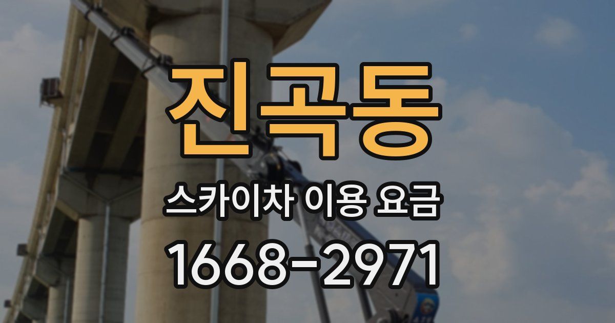 진곡동 스카이차 이용 요금