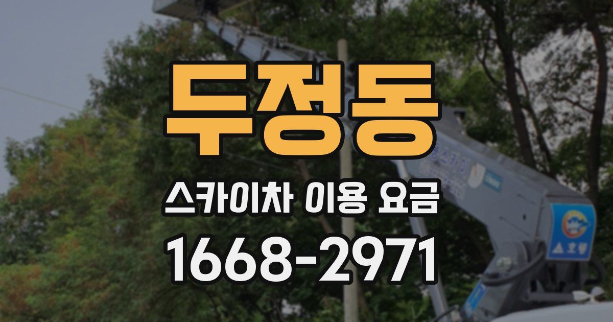 두정동 스카이차 이용 요금