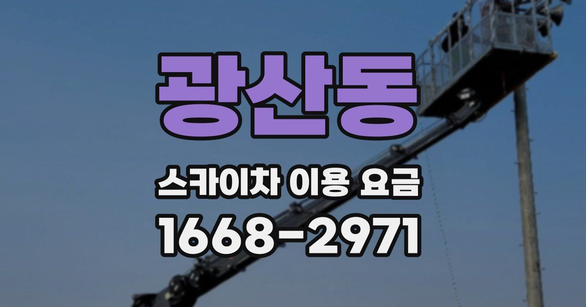 광산동 스카이차 이용 요금